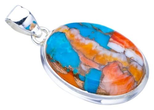 Pendentif calcédoine de cuivre en argent 925 pour collier femme F3746
