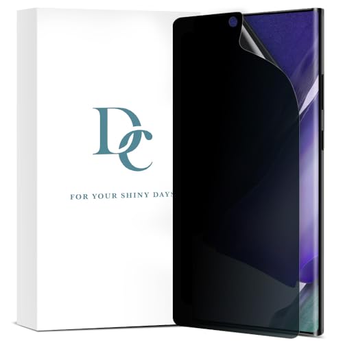 Diacube [2 Pack Privacy Screen Protector for Galaxy Note 20 Ultra Full Glue PET EPU Hybrid Anti-Spy Screen Protector Fingerprint Compatible Self-Healing Easy Installation with Alignment Tool