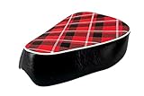 クロスカブ110 50ローダウンシート 赤チェック/ JA10 45 60レッドAA06へっぽこ社長 タックロールシート