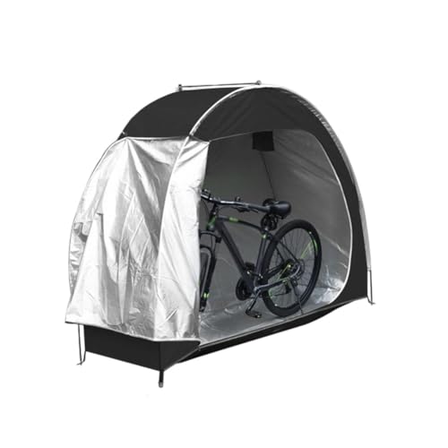 FACAIIO Tienda de campaña de almacenamiento para bicicleta, impermeable, tela Oxford 210D para cobertizo de bicicleta con postes de fibra de vidrio al aire libre para protección