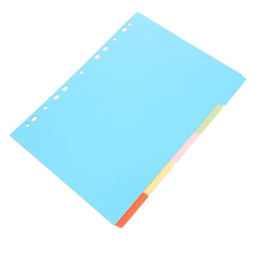 EXAOMBLE 5枚 リングバインダー対応 取り外し可能索引ページ割紙 ノート用タブ付き類仕切り 学習 オフィス資料整理用