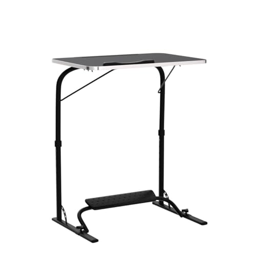 TABLE MAGIC XL Pro - Multipurpose Laptop Table Mat Finish with Footrest, Foldable Design, Ergonomic, Engineered Wood Top 60 * 45 cm (2’-1.5’)- Black