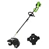 Greenworks GD40BC Accu-grastrimmer en -sense 2-in-1 accu-grastrimmer (Li-Ion 40 V 40 cm/25 cm maaibreedte 2 mm draad/mes…