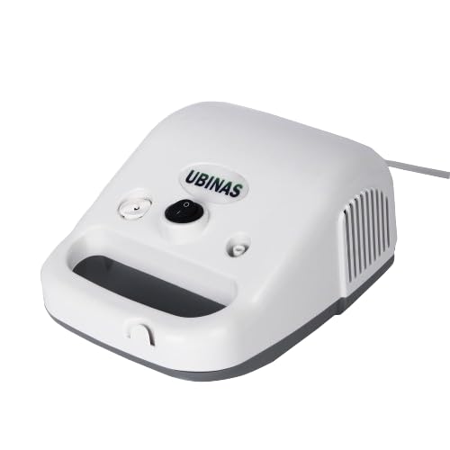 Super Ultra Compact and Low Noise Compressor Nebulizer White Machine with Complete Mask Kit for Adult and Child