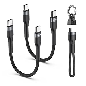 Vafoton 60W-Keychain USB-C Kabel Kurz 2er-Pack