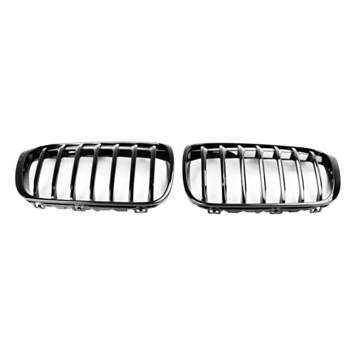 Parrilla frontal de riñón negra brillante de 2 unidades para BMW X1 F48 F49 de 2016 a 2018