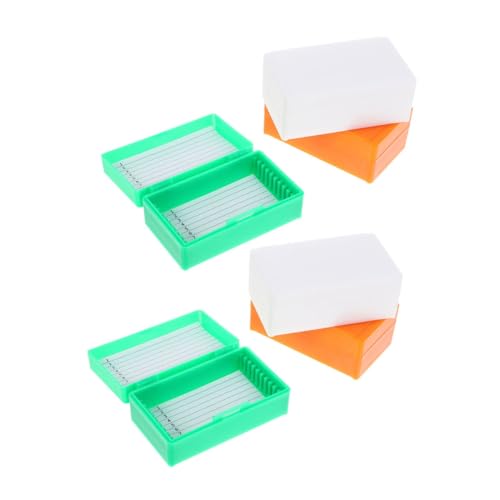 Cabilock 6 Pack Microscope Slide Glass Slide Cases Reusable Storage Organizer Protect from Damage