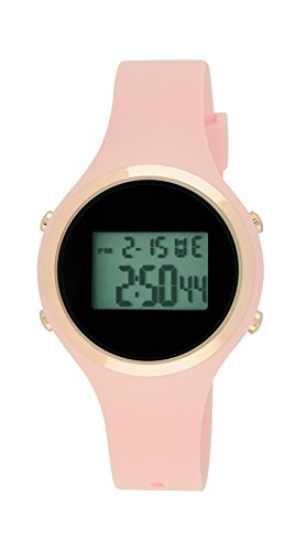 Moulin Ladies Pastel Color Digital Jelly Watch Pink #03158-76626