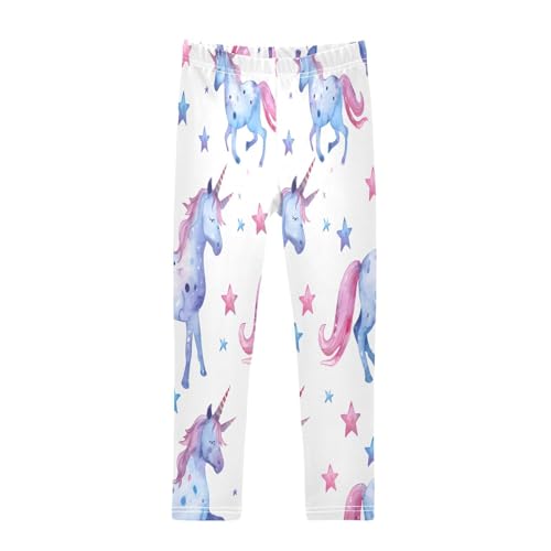 Toddler Girls Leggings Printed Yoga Pants Leggings Cute Watercolor Unicorn for Kids
