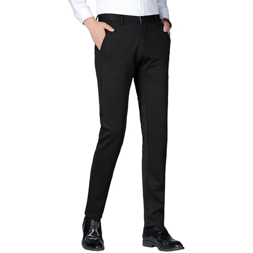 Men's Stretch Dress Pants Slim Fit Business Casual Suit Pants for Men Skinny Office Work Trousers