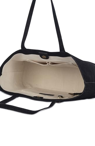 Image of Frye Women's Melissa Shopper Tote Bag, Stylist Large Handbag with Adjustable Strap & Pockets