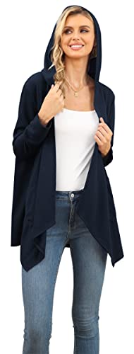 Image of VIISHOW Womens Lightweight Casual Hoodie Cardigans Open Front Waffle Knit Long Sleeve Outwear Coat with Pockets