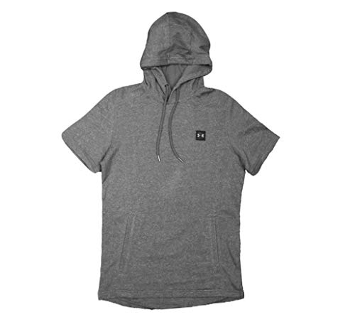 Under Armour Men's UA Sportstyle Terry Short Sleeve Hoodie Sweatshirt (Medium Gray, Medium)