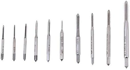 10pcs Mini Machine Hand Tap Set M1 to M3.5 Straight Fluted Hand Screw Thread Wire Tapping Hand Tool Kit Machine Tap Thread Wire Tapping