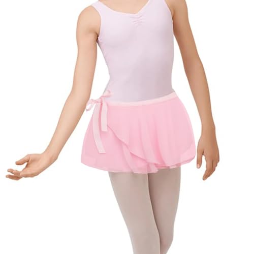 TSUOUKL Falda de Danza Ballet para Niña Falda Gasa de Patinaje Artístico Cintura Elástica Falda Corta Baile Gimnasia Traje de Bailarina Dancewear