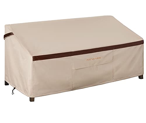 PATIOASIS Patio Loveseat Cover Waterproof 3 Seater Outdoor Deep Sofa Covers 79inch x 37inch x 35inch (L x W x H) Lawn Patio Furniture Covers with Air Vent Beige by PATIOASIS - Used condition - US$20.84