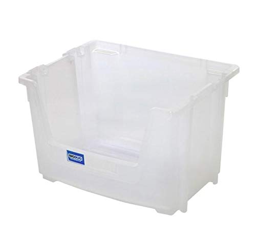 Bigdug Clear X5 Stacking Bins Warehouse Garage Storage 320H X 500W X 370D Mm (Clear)