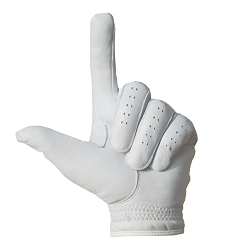 Sportsimpex Golf Men's Golf Gloves Genuine Leather White Unlined Pack Of 2 (White, Xx-Large) #TOP3