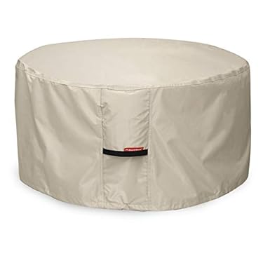 AMAZON - Porch Shield Fire Pit Cover – Waterproof 600D Heavy Duty Round Patio Fire Bowl Cover Beige – 28 inch