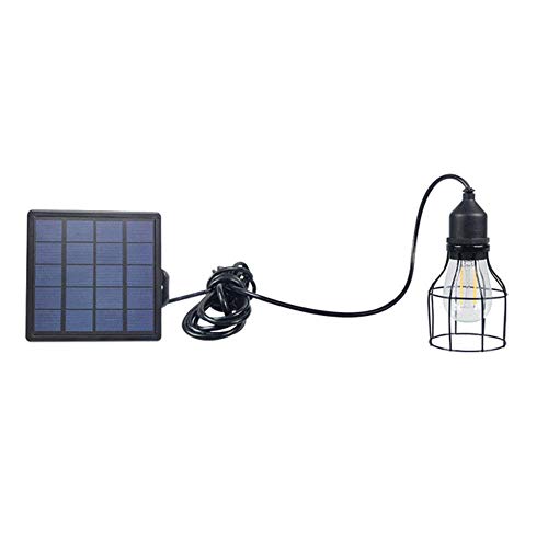 Preisvergleich Produktbild M&QSPS 3 Meter Retro LED wasserdicht Sonnenenergie-Pendelleuchte Straßenlaterne für Außenhof Garten Korridor Birne Solarlampe,Laterne