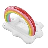 Gaeirt Aufblasbarer Getränkehalter, helles Muster, druckfest, lebensmittelecht, schwimmend, Getränkesalat, Obst, Bar, 4 Löcher für den Pool für Wasserspaß