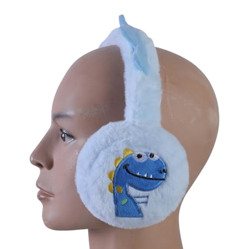 Girls Boys Plush Earmuffs Cartoon Dinosaur Earmuffs Winter Warm Ear Covers For Boys And Girls4