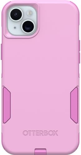 OtterBox iPhone 15 Plus and iPhone 14 Plus Commuter Series Case - Run Wildflower (Pink), Slim & Tough, Pocket-Friendly, with Port Protection