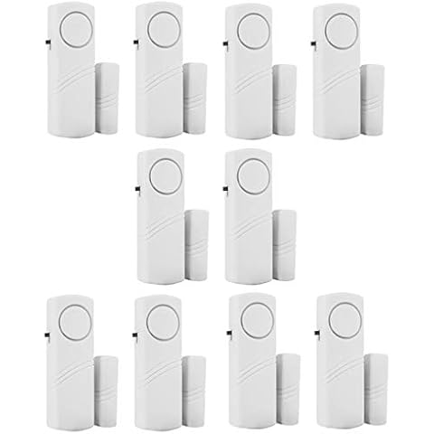 Hiistar Personal Security Window & Door Alarm Bell | Wireless Sensor Door Window Burglar Alarm | Pack of 10 Cover