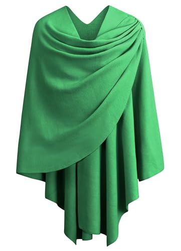 Image of PULI Womens Cross Front Poncho Shawl Wrap Elegant Wedding Formal Gift