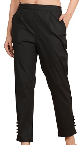 Image of Yash Gallery Women's Regular Fit Mid Rise Solid Lycra Trouser Regular Pants
