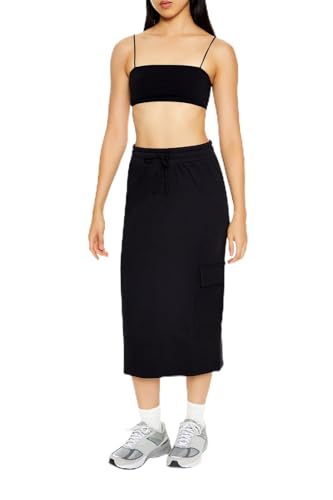 Forever 21 Women's Fleece Cargo Midi Skirt