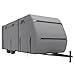 VEVOR Travel Trailer Cover, 27-30 ft RV Cover, 4-Layer Non-Woven Fabric Camper Cover, Waterproof, Windproof and Rip-Stop Class A RV Cover, with Storage Bag, Repair Patches, Straps and Tire Covers