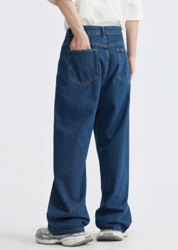 Mens Baggy Jeans Y2k Loose Fit Skater Jeans Casual Vintage Plain Wide Leg Grunge Pants Straight Leg Hip Hop Denim Jeans2