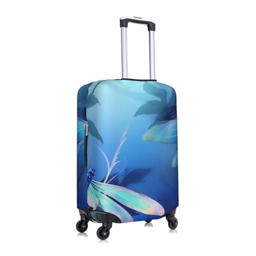 Art Dragonfly Print Luggage Suitcase Covers Elastic Washable Luggage Protector Luggage Covers For Suitcase3