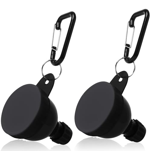 TEESSUE 2 Pcs Protein Powder Container, Portable Protein Powder Travel Container, Protein Powder Funnel, Water Bottle Funnels for Powder Mixes, Pre Workout/Gym Supplement Funnel Keychain (100ml)