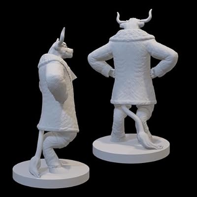 Bard Class Miniature for DND Pathfinder RPG Unpainted Resin 28mm-32mm (Minotaur Bard)