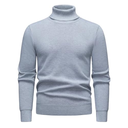 Men's Pullover Sweaters High Collar Slim Fit Long Sleeve Casual Solid Color Knit Sweater Tops3