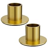 Apsvwys 2 Pcs Brass Candle Holder - Elegant Taper Candle Holders, Classic Brass Candlestick Holders for Table Centerpiece, Festive Christmas Mantel Display or Sophisticated Home Decor
