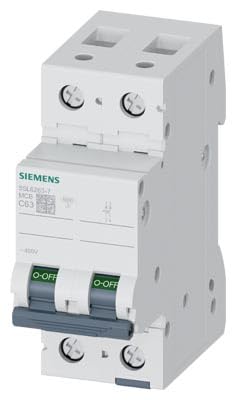 Siemens 5sl6 – Automatico Magnetotermico 400 V 6 KA 2 poli C 63 A