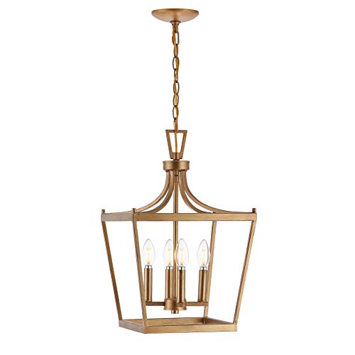Safavieh PND4090C Nichi Gold 4-Light (LED Bulbs Included) Pendant - Image 5