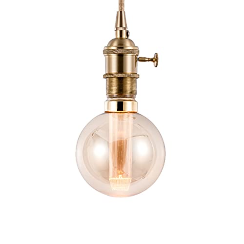 Lampe à guide de lumière G95-marron ampoule rétro COB Edison LED - 6