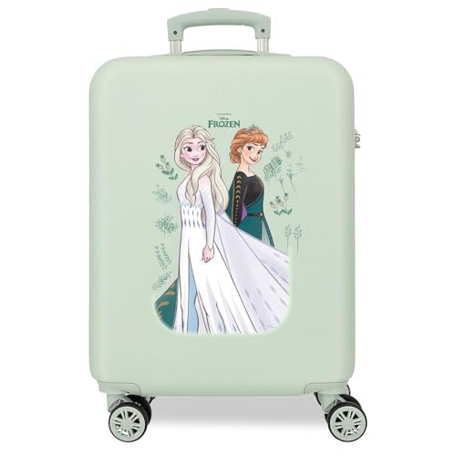 Joumma Disney Frozen Nature Maleta de Cabina Verde 38x55x20 cms Rígida 2,35 kgs Cierre de combinación Lateral ABS 35L Equipaje de Mano