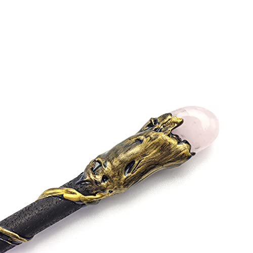 Fine Handcrafted Crystal Magic Wand Pink Crystal White Crystal Gemstone Magic Wand Cosplay Magic Wand for Witches and Wizards