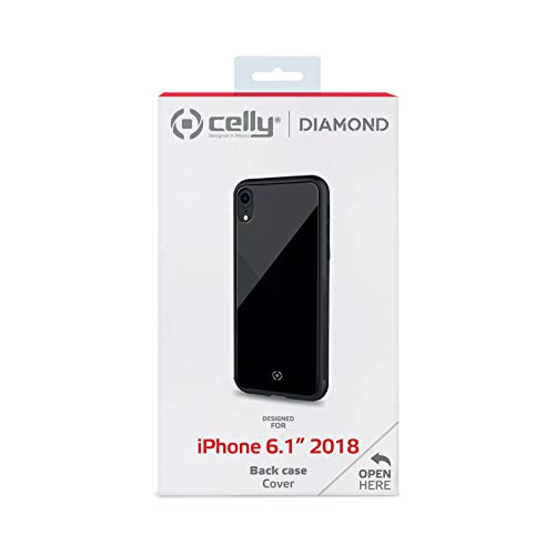 Celly Diamond 998 coque de protection iPhone XR noire chic