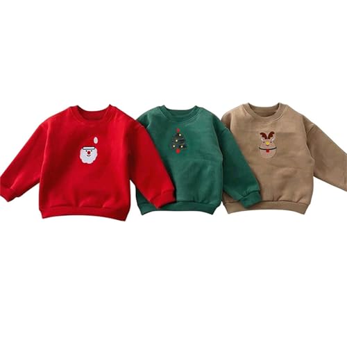 Infant Boys Christmas Print Pullovers Lightweight Crewneck Long Sleeve Sweatshirts Toddler Fall Casual Loose Tops3