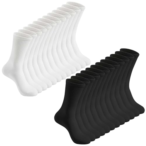 Image of HAVE A TREE 3-12 Pairs Womens Crew Lightweight Thin Calf Socks Size 6-11 | Lightweight thin crew calf socks for women, soft breathable comfort, perfect fit, durable everyday wear at great value.