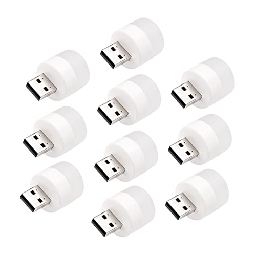 NULYLU 10pack Mini Atmosphere Lamp Led Night Light Connector for Car and Home