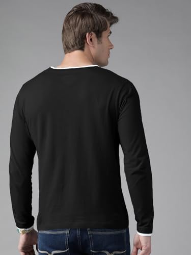 Image of The Dry STATEMen's Full Sleeve Basic Fit T-Shirt with Contrast Tipping Details Neck