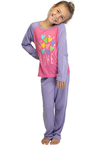 INTIMO Girls' Chloe & Olivia 'Love' Pajama Set2
