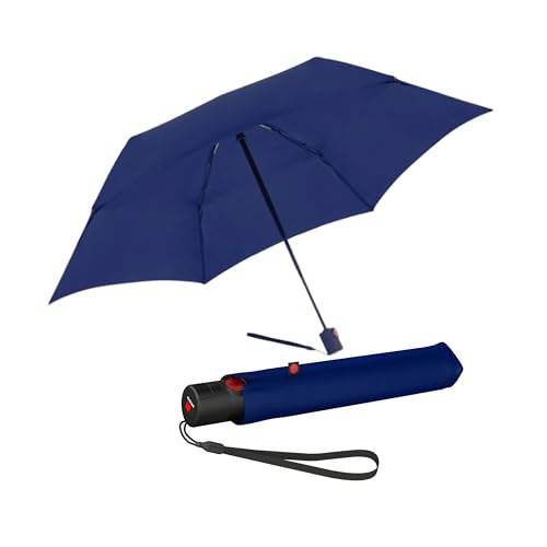 Knirps Taschenschirm Ultra U.200 Medium Duomatic – Auf-Zu-Automatik – Sturmfest – Windproof – Navy
